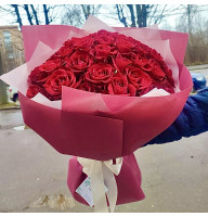 Букет із 35 червоних троянд "Ever red"
